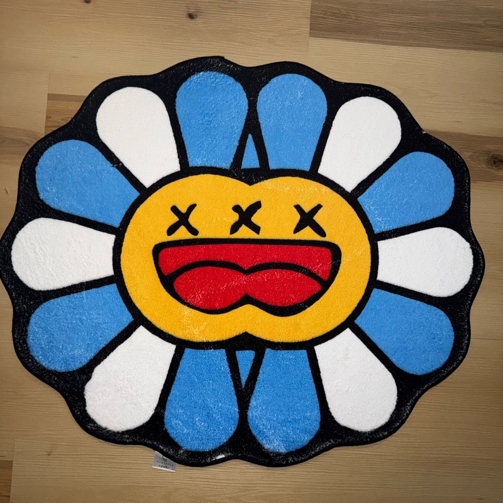 Double Head Colorful Murakami Flower Rug